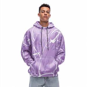 Sweat à capuche ample pour homme, imprimé par sublimation, style streetwear hiver - Product Image 1