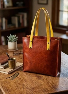 Sac fourre-tout de luxe bohème en cuir PU pour femme, fait main, grande capacité, avec fermeture éclair, prêt à être expédié – Vente chaude - Product Image 3