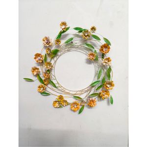 Candelabro de Lujo con Diseño Floral de Hierro, Guirnalda de Flores Metálica Rústica para Colgar en la Pared, Centro de Mesa para Bodas, Decoración del Hogar - Product Image 1