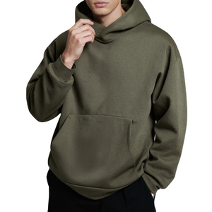 Sudadera con Capucha para Hombre, Mezcla de Algodón, Invierno, Talla Grande, Cómoda, Casual, Ecológica, Resistente al Viento, Corte Holgado, Forro Polar - Product Image 5