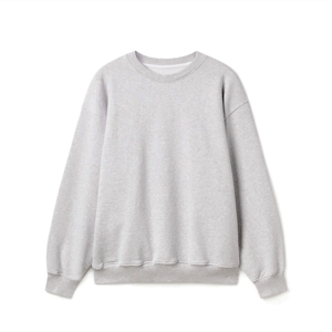Sudadera Unisex de Cuello Redondo, Color Gris Sólido, Tejido de Algodón, Estilo Casual, Corte Regular, para Otoño - Product Image 2