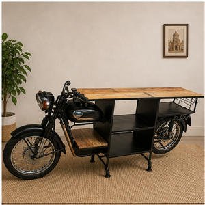 Industrial Solid Wood <b>Bar</b> Set with Foldable <b>Bar</b> <b>Stool</b> Water Resistant & Eco-Friendly on Wheels for Hotels - Product Image 1