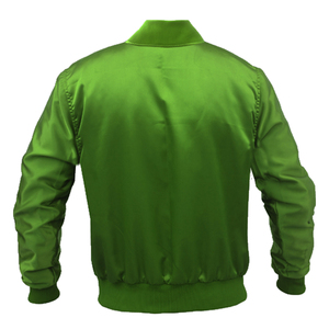 Vestes bomber en satin de qualité supérieure unisexes pour l'hiver, coupe-vent, écologiques, logo personnalisé, fermeture à boutons durable, vente en gros - Product Image 4
