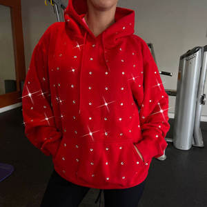 Sweat-shirt à capuche pour homme 100% coton avec strass, sweat-shirt à capuche orné de cristaux, haut à capuche doux et décontracté, style streetwear d'hiver - Product Image 6