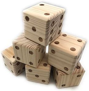 ลูกเต๋าไม้ขนาดใหญ่ 3.5 นิ้ว คุณภาพสูง พกพาสะดวก ชุดเกมลูกเต๋าไม้สำหรับเล่นกลางแจ้ง เกมสนุกสำหรับครอบครัว - Product Image 4