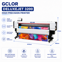 Impresora de Inyección de Tinta Digital Eco Solvente GCLOR Deluxejet3200 de 3200 mm, 4 Cabezales de Impresión I3200 para Impresión de Pancartas y Vinilos, Nueva
