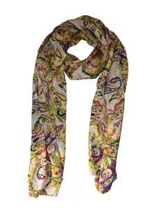 Kurti Corto de Poliéster con Estampado de Mármol, Cuello Mandarín, Pliegues Pintuck, Manga Tres Cuartos, con Dupatta con Estampado Floral, Ropa para Mujer - Product Image 2