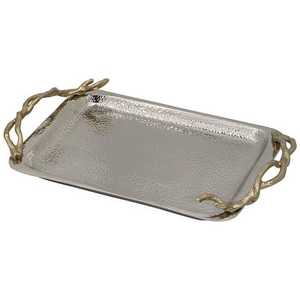 Bandeja Metálica Decorativa de Alta Demanda para el Hogar y Hoteles, Plato de Metal con Acabado Plateado para Postres de Chocolate para Hoteles y Tiendas de Regalos - Product Image 2