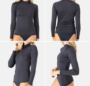 Haut de surf pour femme en polyester/nylon UPF50+ à manches longues, avec logo personnalisé OEM imprimé par sublimation - Product Image 2