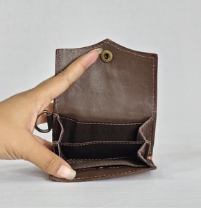 Nuevo Mini Monedero de Cuero Genuino con Diseño de Ases, Cierre a Presión, Correa para la Muñeca, Estilo Vintage Unisex, Cartera Compacta para Monedas - Product Image 3