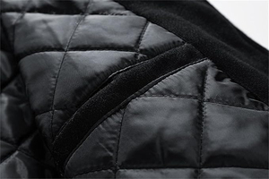 OEMODM Unisex Geometric Hooded Waterproof Lightweight Long Sleeve Varsity Bomber Jacket Cotton Filling <b>Winter</b> Streetwear <b>Coat</b> - Product Image 3