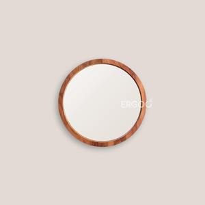 Miroir mural en bois pour coiffeuse, miroir de bureau en bois pour organisation de salle de beauté, accessoire de miroir suspendu en gros - Product Image 2