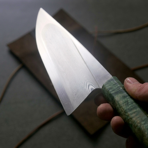 Cuchillo de Chef Japonés Forjado a Mano en Acero Inoxidable de 8-9.9 Pulgadas con Acabado Satinado, Mango de Micarta, Ambidiestro, Grosor de 3.0 mm, Modelo Saz-5642 - Product Image 4