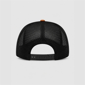 Custom <b>Black</b> Mesh Trucker <b>Cap</b> with Suede Visor – 5 Panel Snapback <b>Baseball</b> <b>Cap</b> for Men & Women - Product Image 5