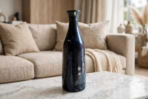 Glass Flower Vase Bottle Shape Industrial Tabletop Decorative Durable Waterproof Eco-Friendly Diwali Anniversary Home <b>Decor</b> - Product Image 2