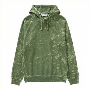 Sudadera con Capucha de Algodón 100% para Hombre, Estilo Heavyweight con Lavado Ácido, Hombros Caídos, Bolsillo, Color Personalizado, Etiqueta Privada, Ropa de Invierno - Product Image 1