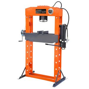 Pressa Idraulica da Officina TMG SP50 da 50 Tonnellate, Doppio Azionamento (Aria/Manuale), Telaio a H Completamente Saldato, Nuova Condizione, con Cuscinetti - Product Image 2