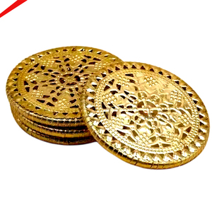 แผ่นรองแก้วสแตนเลสดีไซน์ใหม่ แผ่นรองจาน แผ่นรองอาหาร แผ่นรองแก้วโลหะ - Product Image 5
