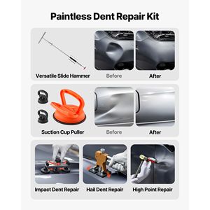 Kit di Rimozione Ammaccature Senza Vernice da 100 Pezzi, Sollevatore Dorato, Martello Scorrevole per Carrozzeria in Alluminio, Barra a T, Pistola per Colla, Estrattore di Ammaccature, Estrattore a Ponte - Product Image 2