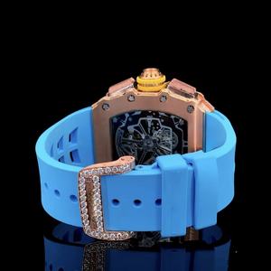 Montre à quartz ronde antique en moissanite avec cadran en verre cristallin et bracelet lisse pour un style décontracté et formel - Product Image 2