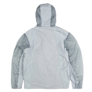 Lightweight Spring Thin Hooded Running Bomber <b>Jacket</b> Zip-Up Waterproof Windproof Sports Outerwear with Front Custom Logo - Product Image 2