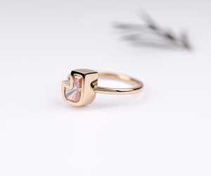 Diamante Rosa de Laboratorio de Alta Calidad con Certificación IGI, Oro de 10K, Engaste de Bisel, Regalo de Cumpleaños, Boda, Compromiso para Ella - Product Image 5