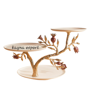 Fancy Round Shape Eco-Friendly <b>Cake</b> <b>Stand</b> with Gold Plated Metal Base for Birthday Party & Christmas Decorations <b>Marble</b> Top <b>Cake</b> - Product Image 6