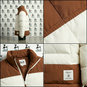 Men's Plus Size Quilted Puffer <b>Jacket</b> Stand Collar Zipper Closure Standard Winter Casual Loose Fit Solid Color Cotton <b>Sheep</b> <b>Skin</b> - Product Image 6