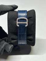 Jam Tangan Moissanite Berlian Baja Tahan Karat Baru untuk Penggunaan Profesional dengan Tali Biru dan Dial Berlian, Jam Tangan Quartz dari Pemasok India
