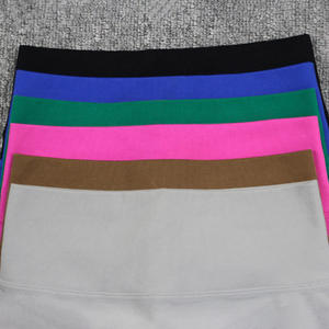Shorts de Yoga de Cintura Alta para Mujer, Color Sólido, Tejido de Punto, Spandex y Algodón, Transpirables, Cintura Elástica, Ropa Deportiva Informal para Fitness - Product Image 2