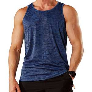 Chaleco de punto transpirable y ecológico de manga corta para hombre, talla grande, acanalado, venta al por mayor de fábrica - Product Image 6