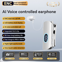 Nouvel écouteur sans fil OEM CE ROHS à oreille unique pour appels mains libres, course et sport, avec double micro et réduction du bruit