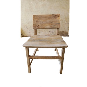 Silla de madera hecha a mano con acabado natural para el hogar, lado de la piscina, Hotel, playa, café, uso personalizado, sillas para comedor escolar de granja - Product Image 1