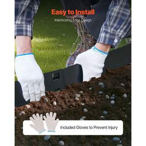 5 paquets de bordures de paysage en acier résistant à la rouille 39X3 pouces Bordure de jardin Bordure de terrasse et produit d'aménagement paysager - Product Image 5