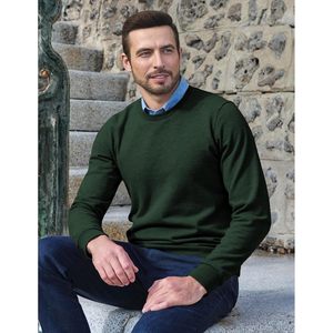 Pull en laine mélangée classique à col rond pour homme, tendance, décontracté, automne, hiver, motif imprimé, personnalisable, produit ODM - Product Image 2