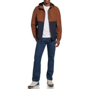 Men's Windbreaker <b>Jacket</b> Casual Winter Wear Zipper Front Solid Color <b>Slim</b> <b>Fit</b> Regular Length Quick Dry Cotton Shell - Product Image 1