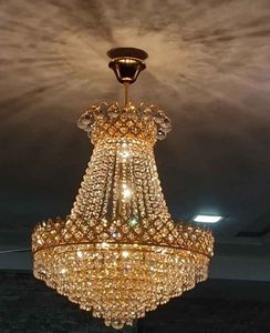 Lustre en métal léger avec cristaux, fixation au plafond amovible, design contemporain pour couloir, décoration intérieure, prix de gros - Product Image 1