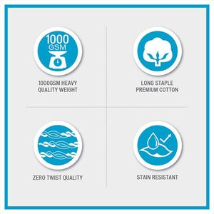 Set di 6 Asciugamani da Bagno e Tappetino Vasca 100% Cotone 1000gsm - Product Image 2