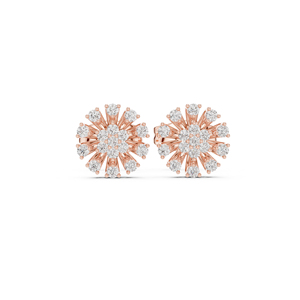 14K White <b>Gold</b> Round Lab-Grown Diamond Everyday Wear <b>Earrings</b> for Women | New Grown Diamond - Product Image 6