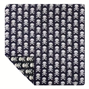 Bandana en Soie Douce Personnalisable avec Logo, Motif Gothique Rose et Toile d'Araignée, Idéal pour Halloween, Fêtes et Costumes - Product Image 4