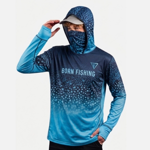 Custom Fishing Wear Hooded Uv Fishing Shirts Long Sleeve Moisture Wicking <b>Camo</b> Hoodies Lightweight Sun Protection Fishing Hoodie - Product Image 4