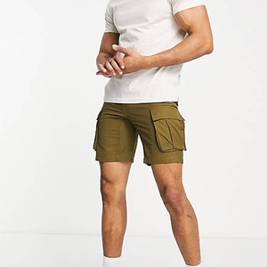 Pantalones Cortos Cargo Elásticos Multibolsillos para Hombre, de Alta Calidad, 100% Algodón, a Bajo Precio - Product Image 5