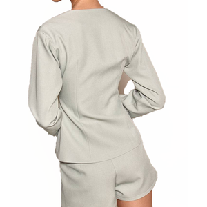 Traje de Blazer Entallado de Un Solo Botón para Mujer, Conjunto de Oficina de Poliéster, Vestido Formal, Ropa de Trabajo, Antiarrugas - Product Image 3