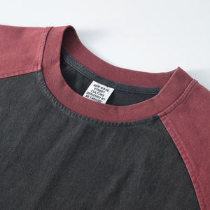 T-shirt imprimé en molleton 100 % coton pour homme, coupe ample, col rond – Tendance, respirant et séchage rapide, anti-boulochage, 220g, service OEM personnalisé - Product Image 3