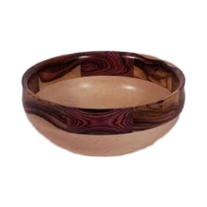 Tazón de servicio de madera con impresión de esmalte decorativo, cuenco de servicio de madera de Acacia impreso personalizado, nuevo diseño, gran oferta - Product Image 1