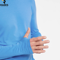 T-shirt à manches longues à col rond uni pour homme, tissu en toile de haute qualité, respirant, service OEM, vente en gros