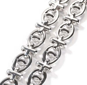 Iced Out 925 <b>Silver</b> Floral Cuban Bracelet Round Cut VVS Moissanite Diamond Luxury Flower Link Bracelet <b>For</b> <b>Men</b> Women - Product Image 3