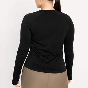 Camisetas de Manga Larga para Mujer, Verano, Venta al Por Mayor, Tallas Grandes, Personalizables con Estampado, Alta Calidad, Ecológicas, Mezcla de Poliéster y Algodón - Product Image 5