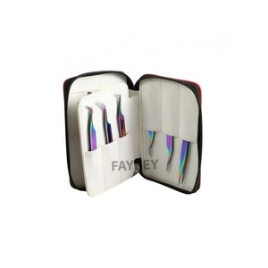 Kit de pincettes professionnelles d'extension de cils, 2 pièces de haute qualité, pointe en Fiber, Extension de cils, pincettes personnalisées - Product Image 3
