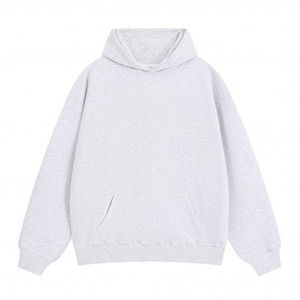 Sweat à capuche épais en molleton 100 % coton pour homme, coupe oversize, avec logo personnalisé, style streetwear, pull uni pour homme - Product Image 2